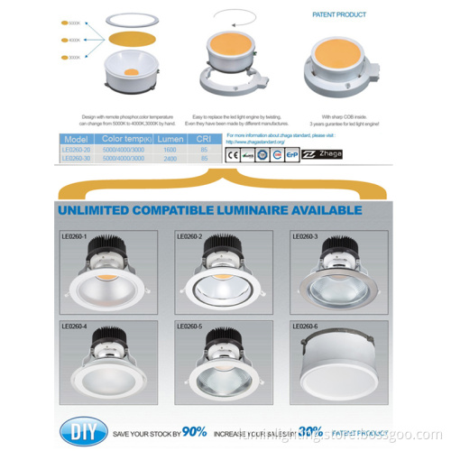 European Style Commercial 35W COB Rotatable LED Downlight (LM-D1180-30)
